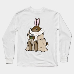 Comfy hot chocolate bunny Long Sleeve T-Shirt